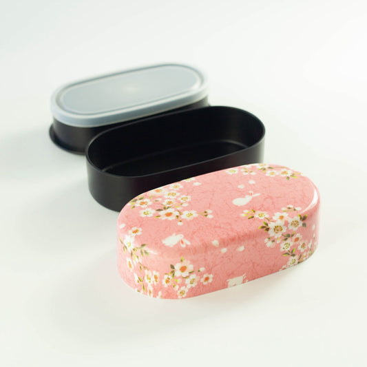 布貼加賀小判弁当 | 桜うさぎピンク 830ml