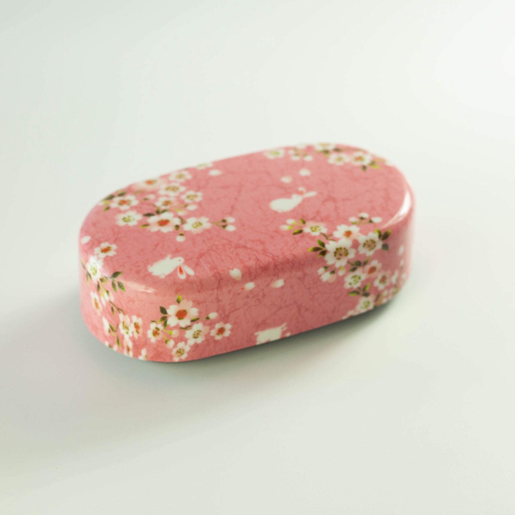 布貼加賀小判弁当 桜うさぎ 830ml 全体イメージ（2色）ピンク コンパクト