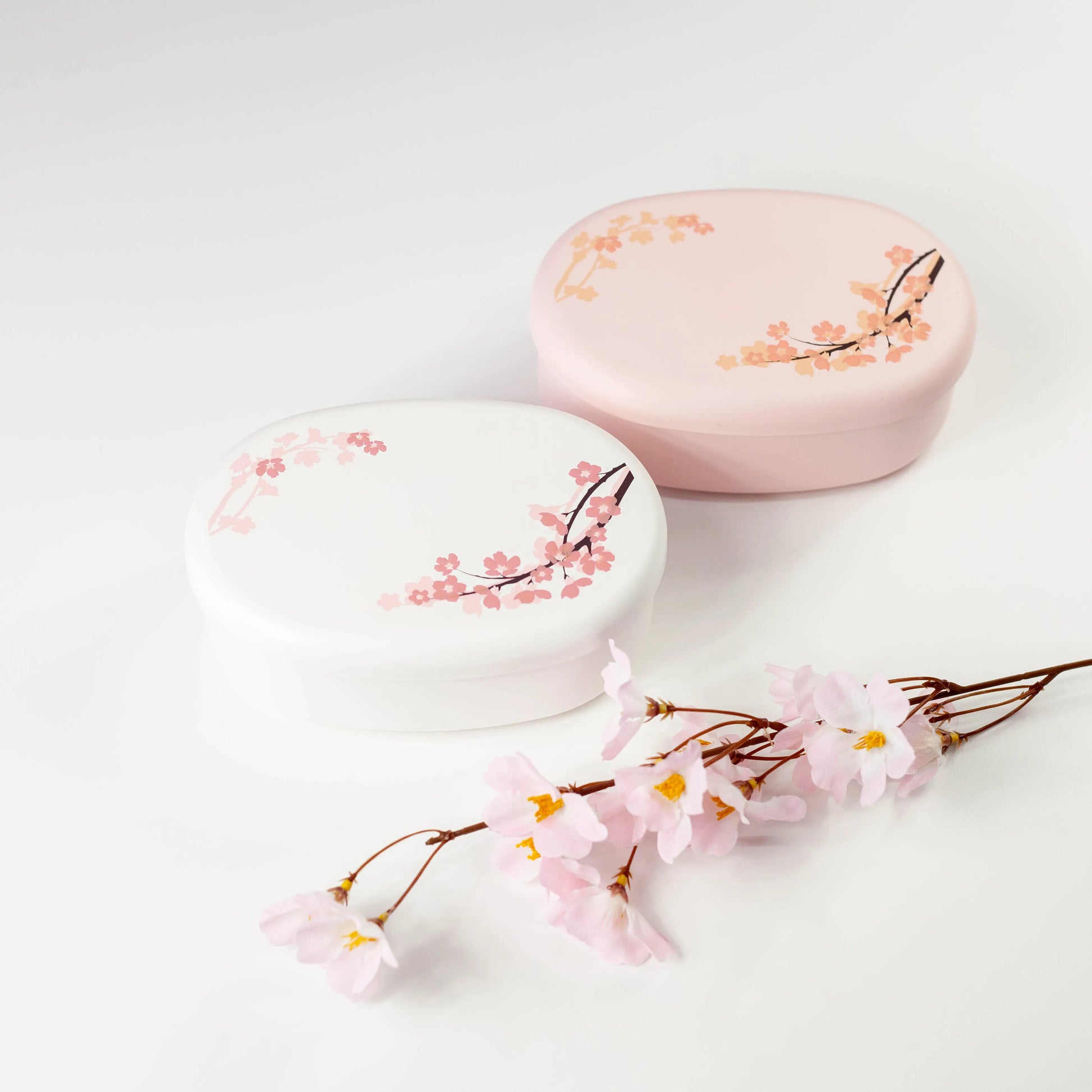 SAKURA小判一段弁当箱 480ml ピンク ランチバンド付き | 日本製 電子 SAKURA小判一段弁当箱 480ml ピンク ランチバンド付き | 日本製 電子