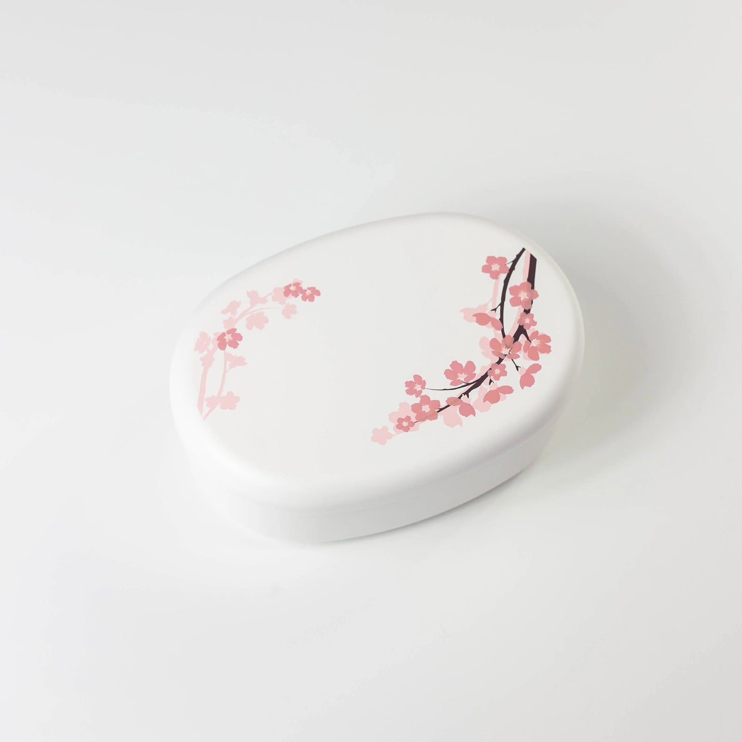 桜小判一段弁当箱 ホワイト 480ml 日本製