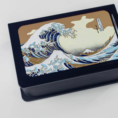 ブック弁当 波に富士 浮世絵デザインの蓋正面