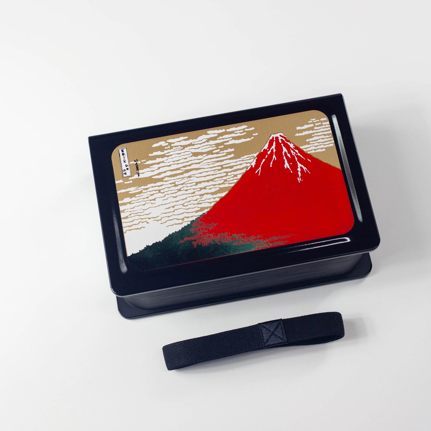 ブック弁当 赤富士 浮世絵デザインの蓋正面