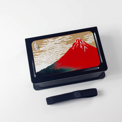 ブック弁当 赤富士 浮世絵デザインの蓋正面