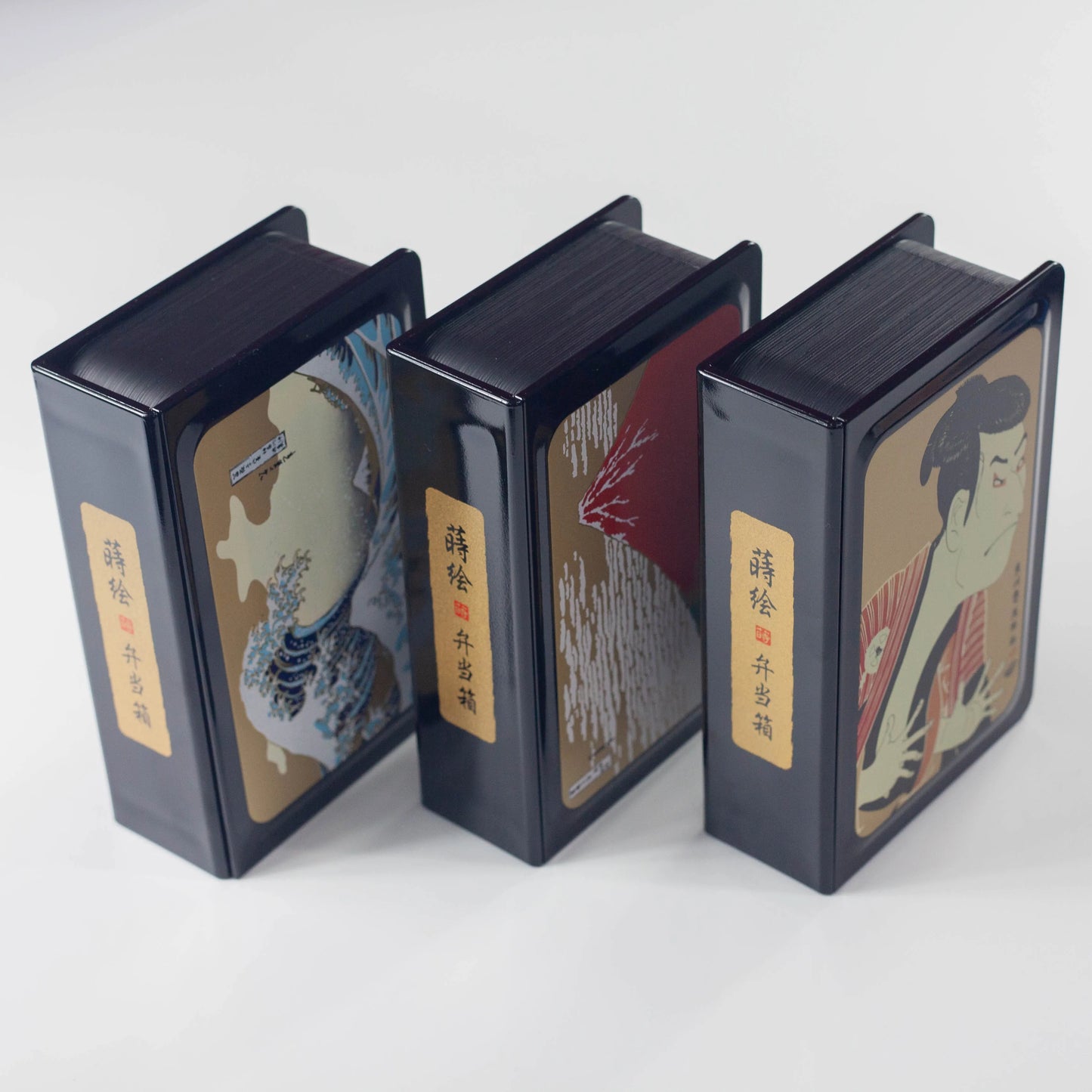 ブック弁当  浮世絵デザインの背表紙 立てかけられる