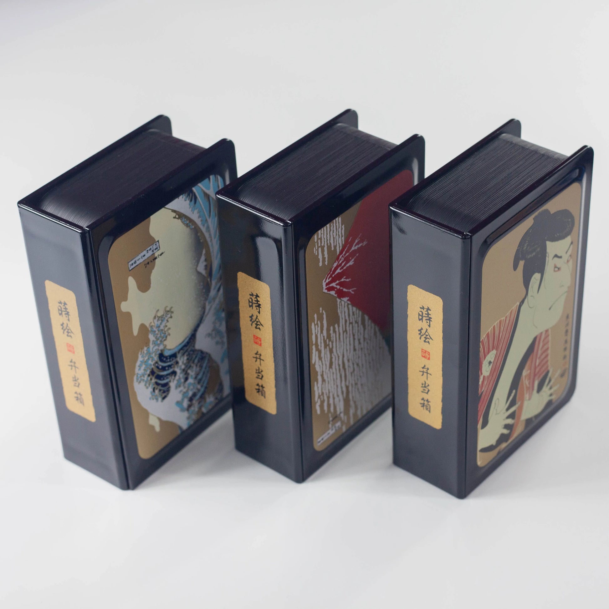 ブック弁当  浮世絵デザインの背表紙 立てかけられる