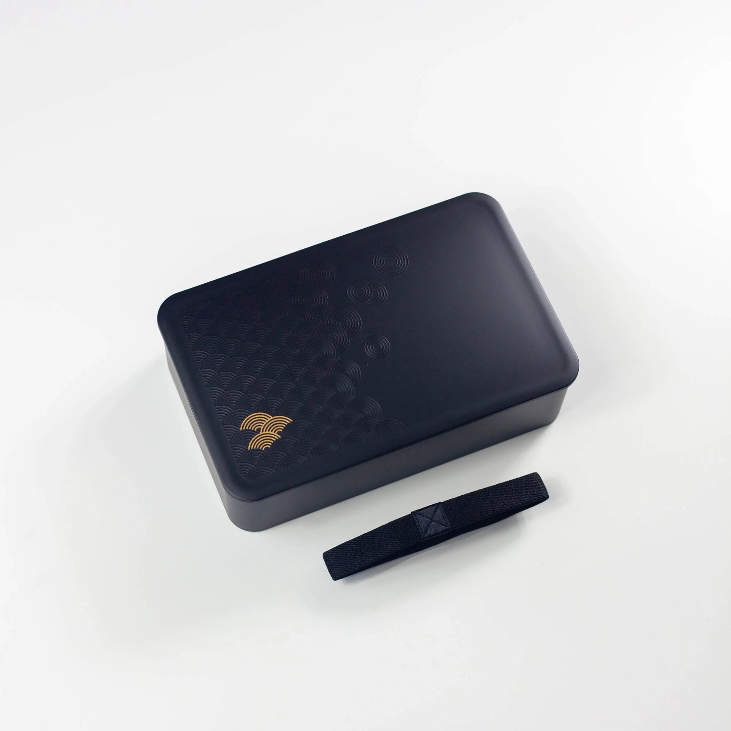 銀研・黒炭 一段ランチボックス 青海波 麻の葉