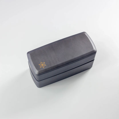 銀研・黒炭 二段ランチボックス 1000ml 全体イメージ 麻の葉