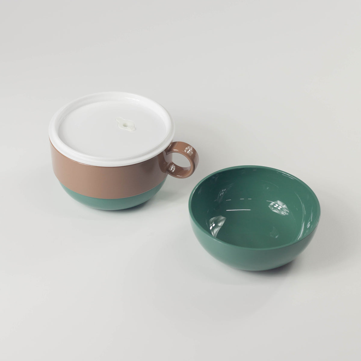 Chocottoちょこカプランチ アイスクリームカップ型2段お弁当箱 ミント×いちごカラー
