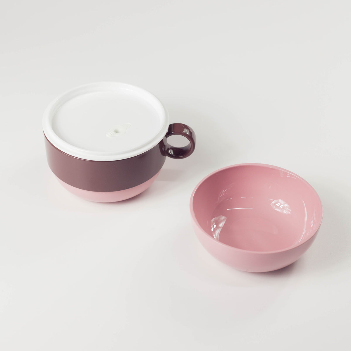 Chocottoちょこカプランチ アイスクリームカップ型2段お弁当箱 ミント×いちごカラー