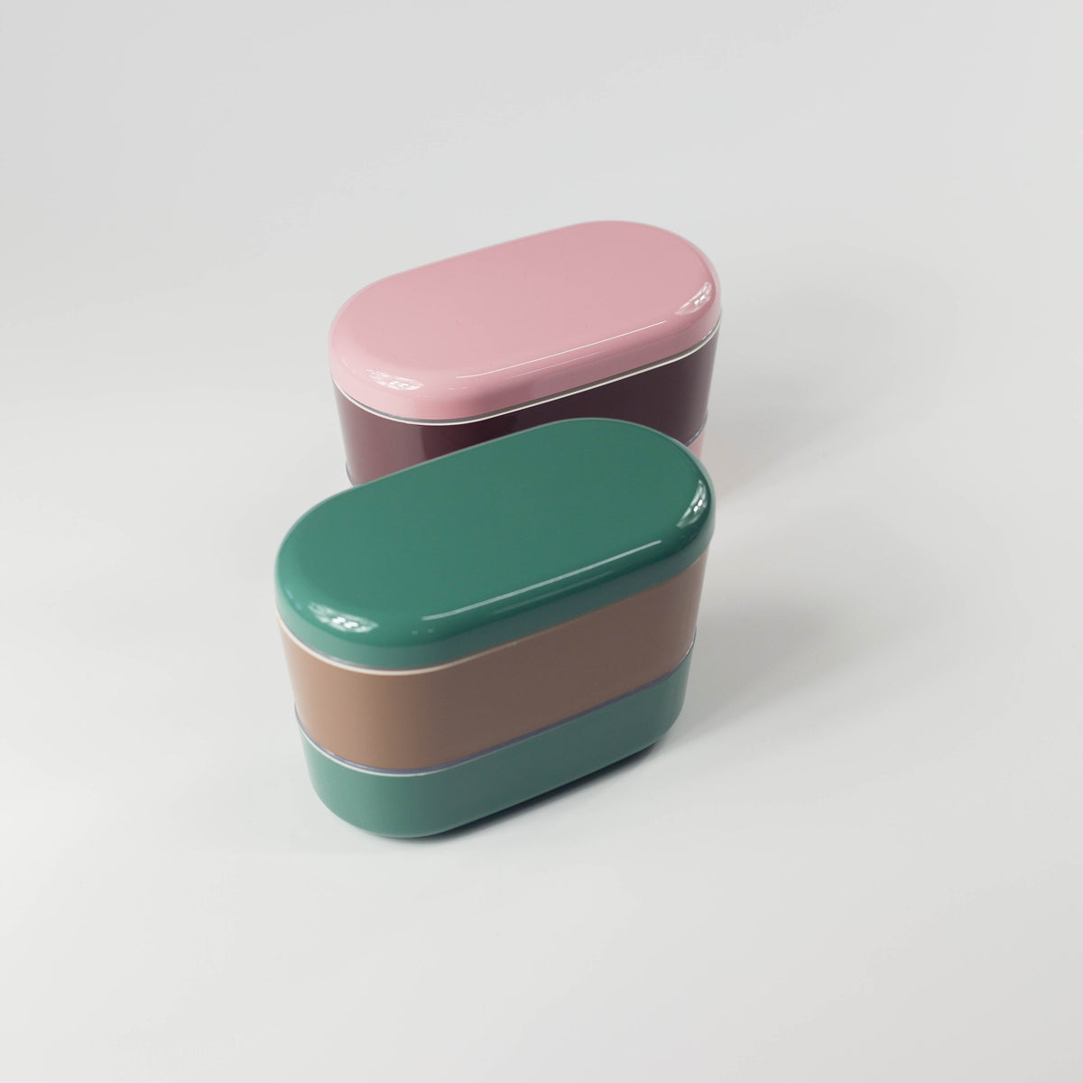 Chocotto ちょこ弁当箱 2段ランチボックス ミント×いちごカラー 