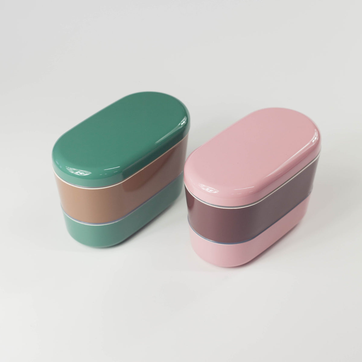 Chocotto ちょこ弁当箱 2段ランチボックス ミント×いちごカラー 