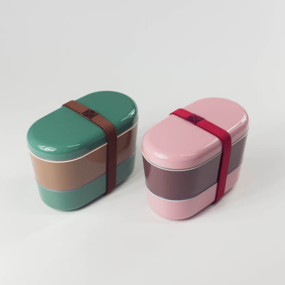 Chocotto ちょこ弁当箱 2段ランチボックス ミント×いちごカラー 