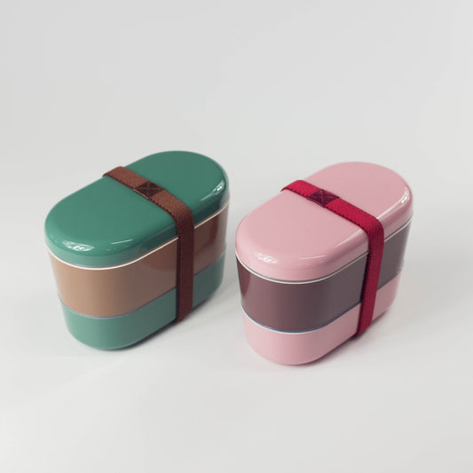 Chocotto ちょこ弁当箱 2段ランチボックス ミント×いちごカラー 