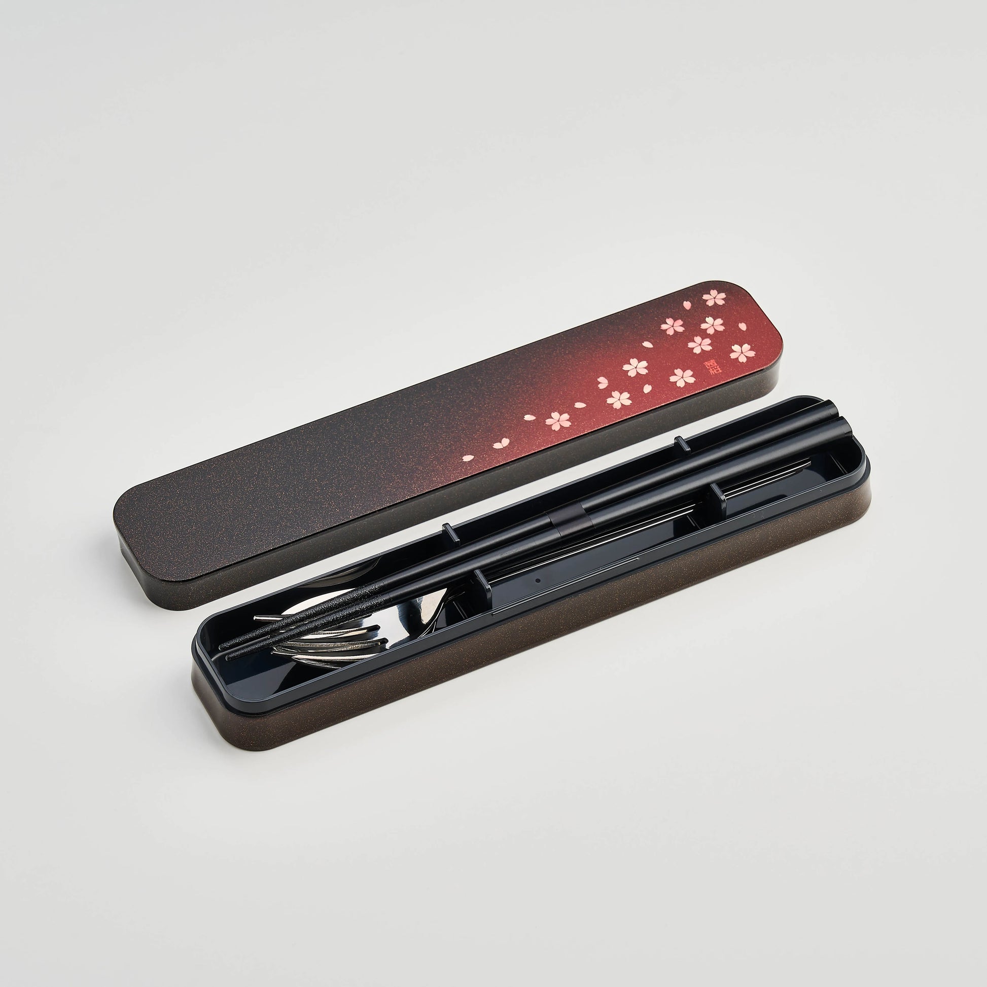 大人のカトラリー 茜桜赤 箸スプーンフォークセット 日本製