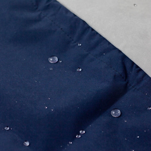 汁漏れに強い巾着袋 ネイビー・ライトグレー 撥水