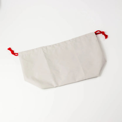 汁漏れに強い巾着袋 ライトグレー