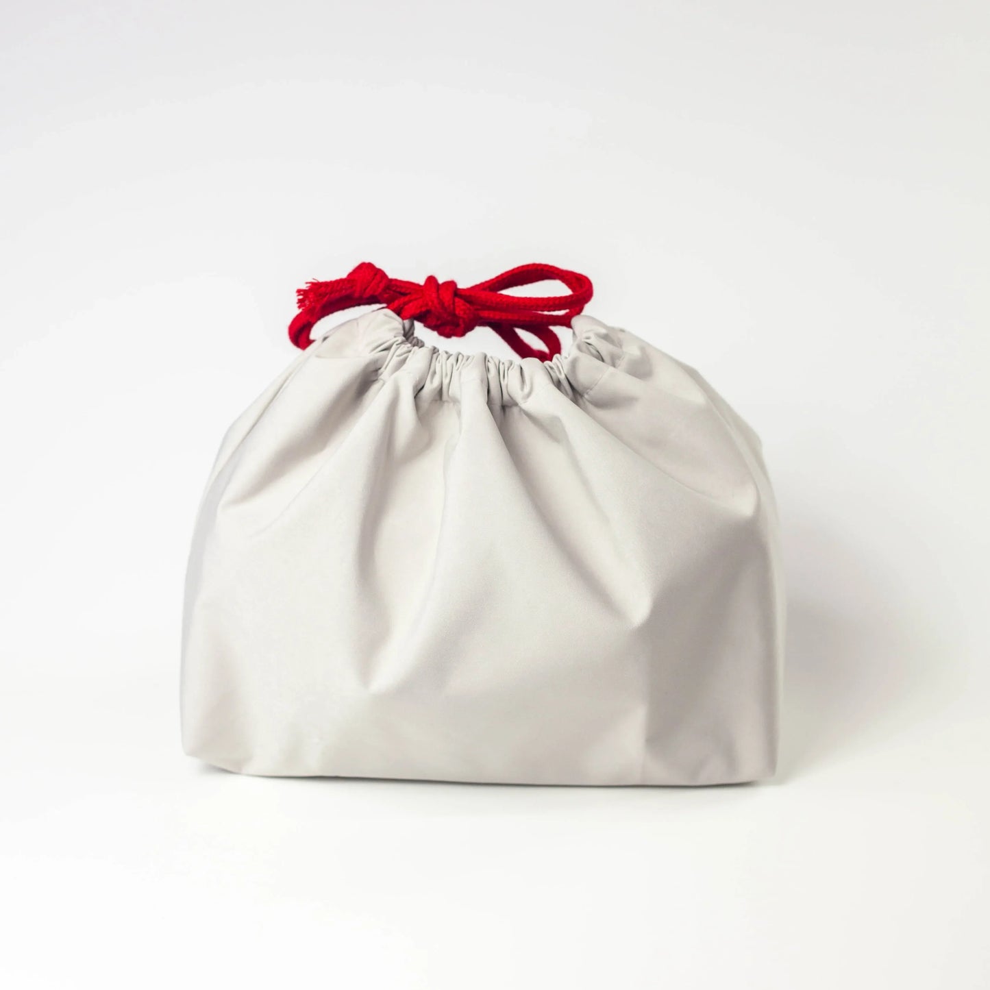 汁漏れに強い巾着袋 ライトグレー