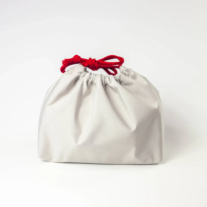 汁漏れに強い巾着袋 ライトグレー