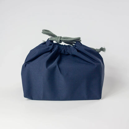 汁漏れに強い巾着袋 ネイビー
