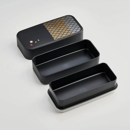 メンズ長角弁当箱 青海波