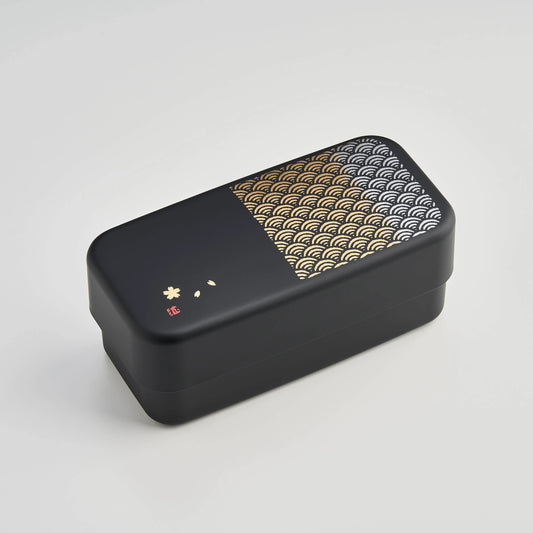 メンズ長角弁当箱 青海波