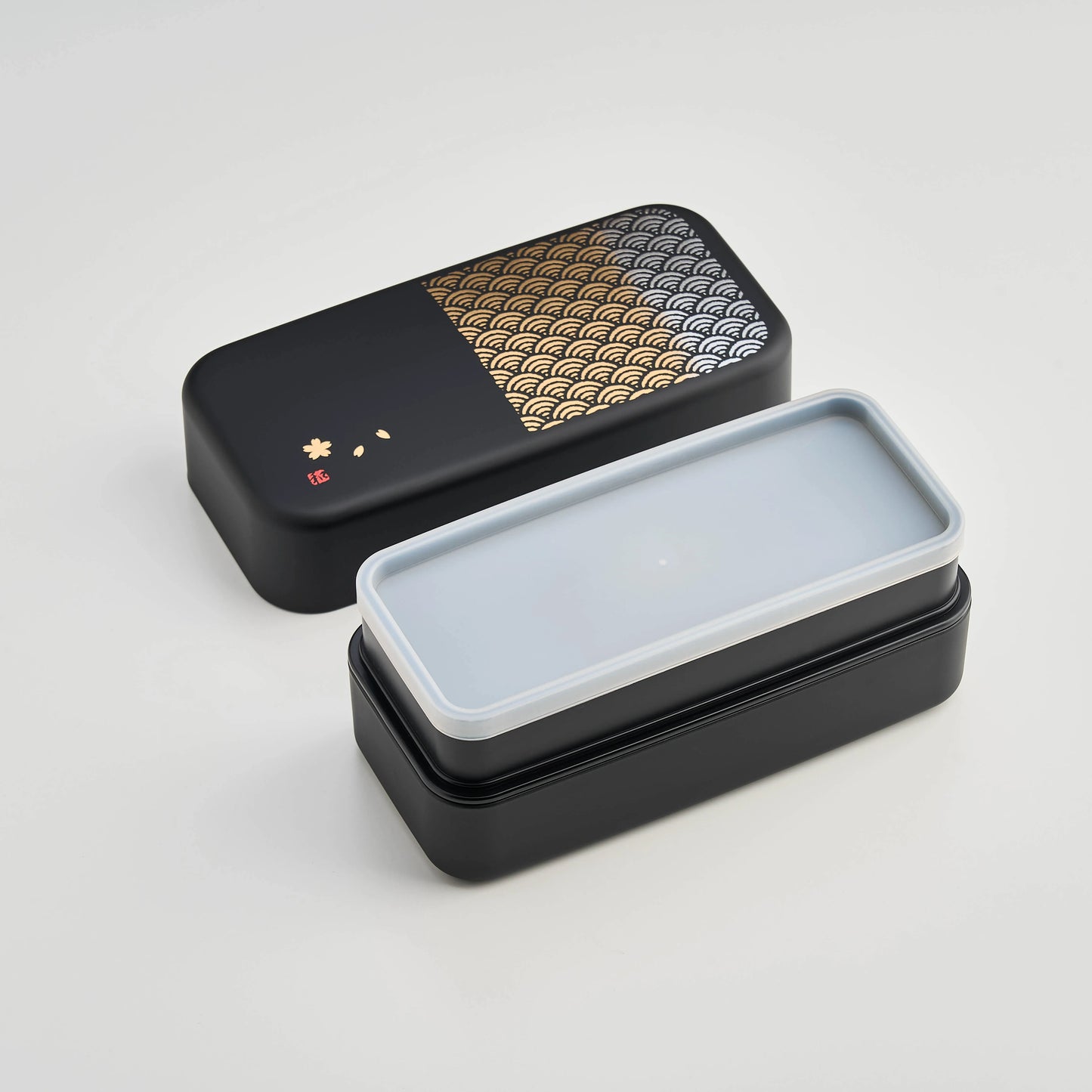 メンズ長角弁当箱 青海波