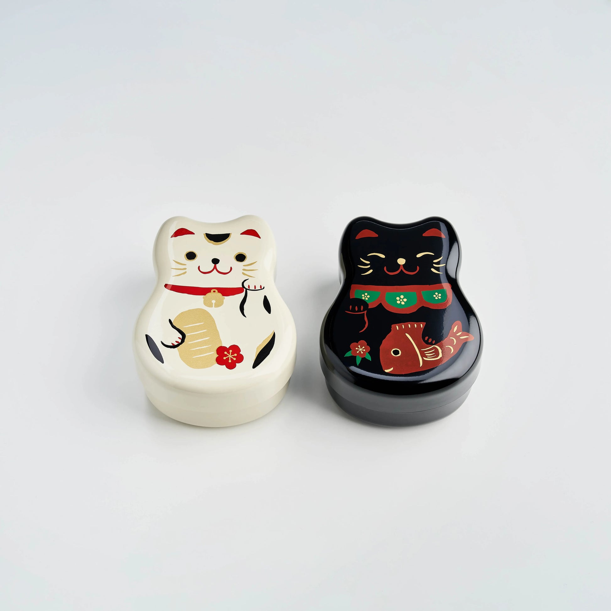 弁当箱 招き猫 二段 520ml | フォーク付 日本製 | Bento&co – Bento&co