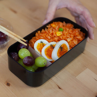 長角二段弁当　残り物ですが