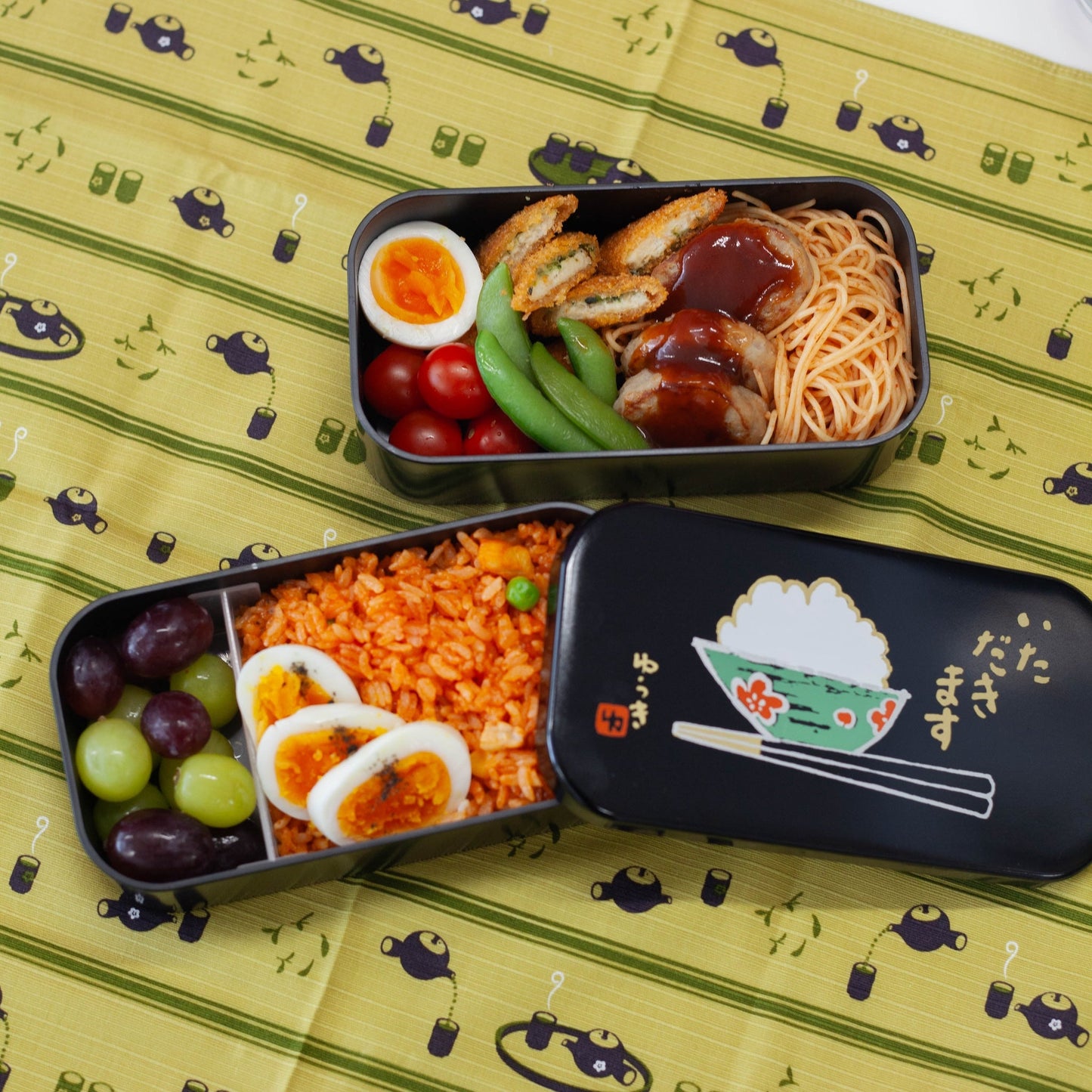 長角二段弁当　いただきます