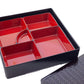 Red and Black japanese bento box