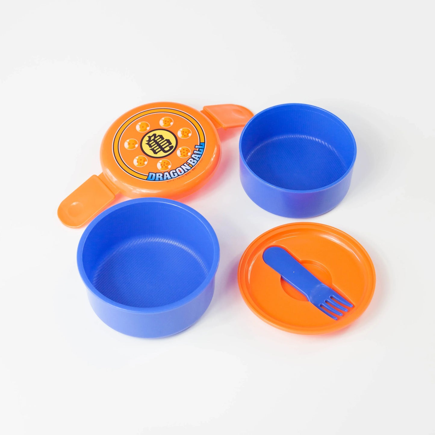 ドラゴンボール 亀 丸型弁当箱 キッズ弁当 二段 パーツ フォーク付き