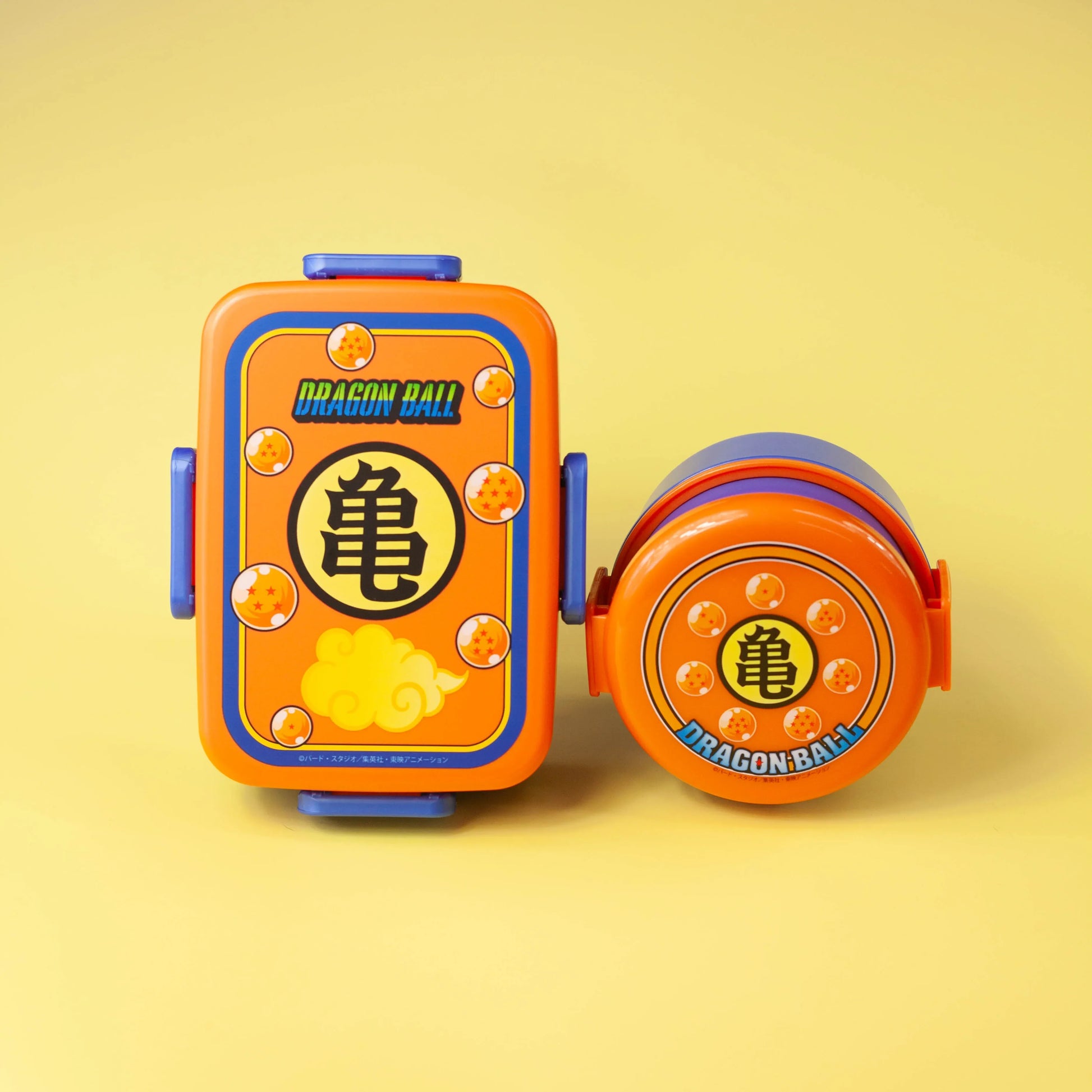 ドラゴンボール 亀 丸型弁当箱 キッズ弁当 二段 ４点ロックランチ