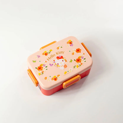 ハローキティ パステル花柄 弁当箱 650ml 4点ロック | Bento&co