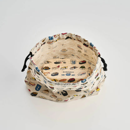 オリジナル巾着袋 寿司猫