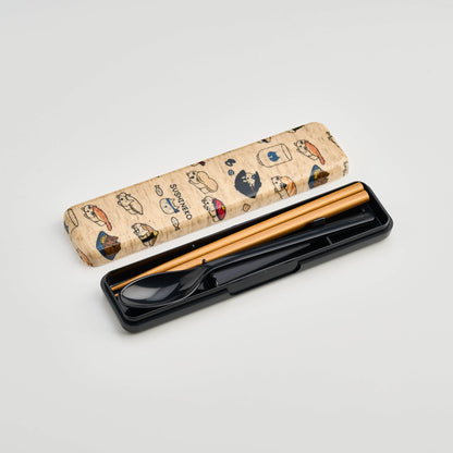 オリジナル寿司猫18.0 スプーン&箸セット