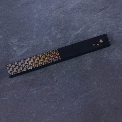 20.5 スクエア箸箱セット 青海波