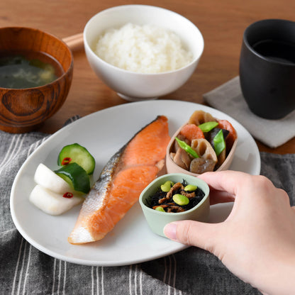 オーバルカップ 食卓への盛り付け使用例 おかず