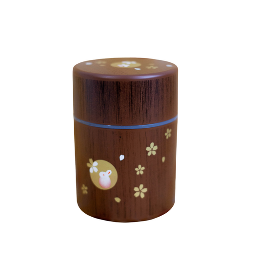 茶筒丸 小 木目ハンコうさぎ 小