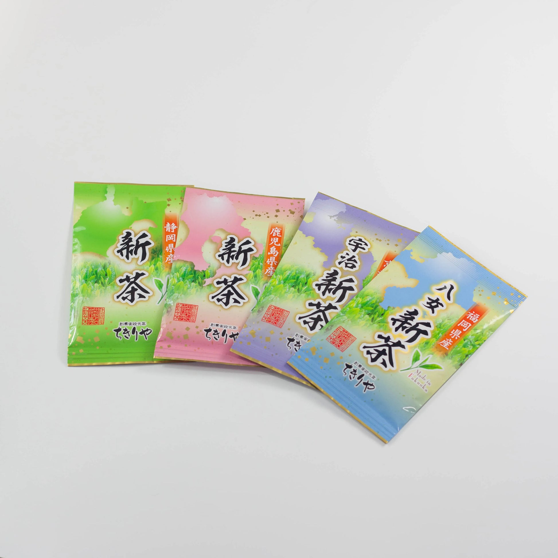 新茶４種飲み比べセット｜静岡・鹿児島・宇治・八女の煎茶40g×4
