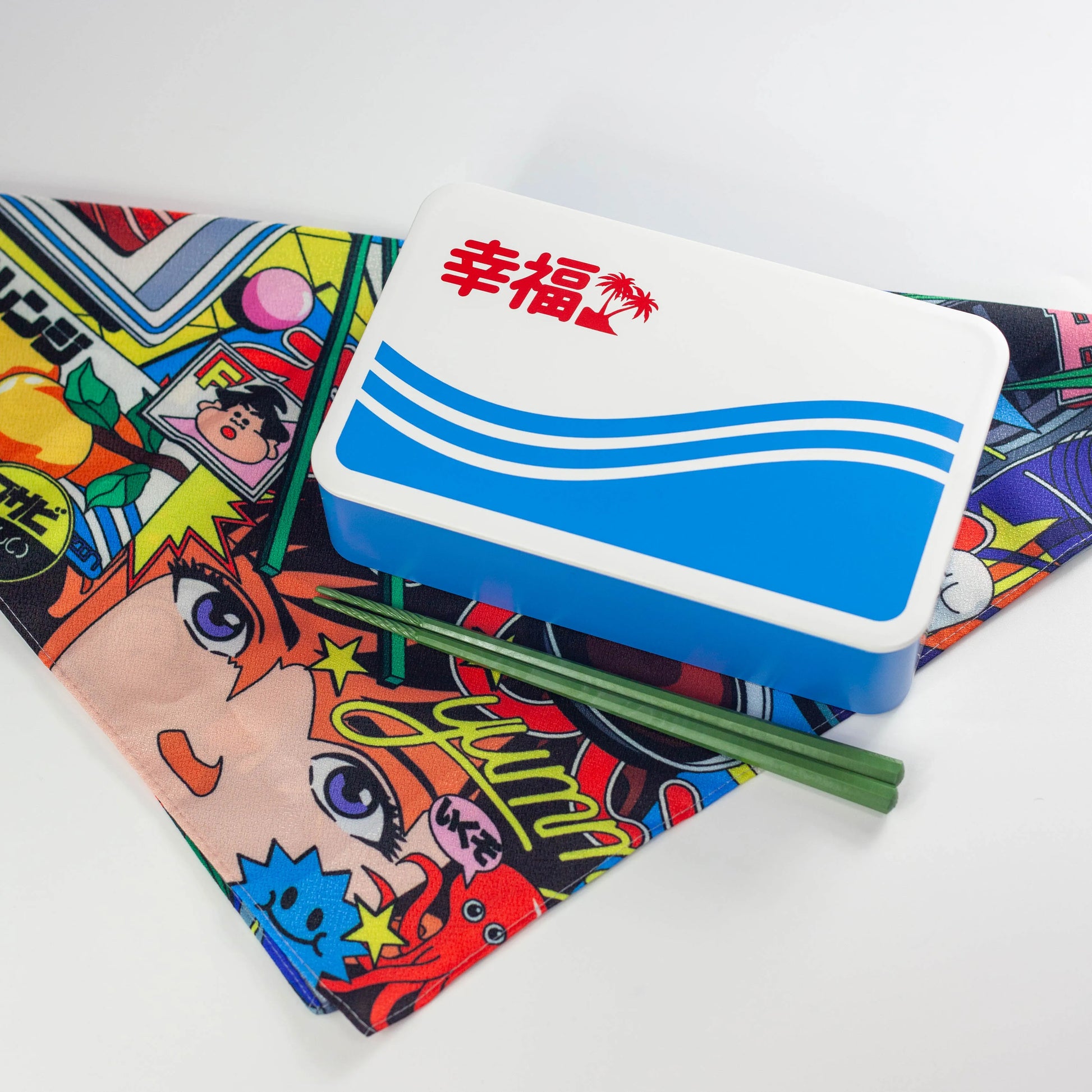 City Pop セット 弁当箱 箸 風呂敷 レトロデザイン Bento&co