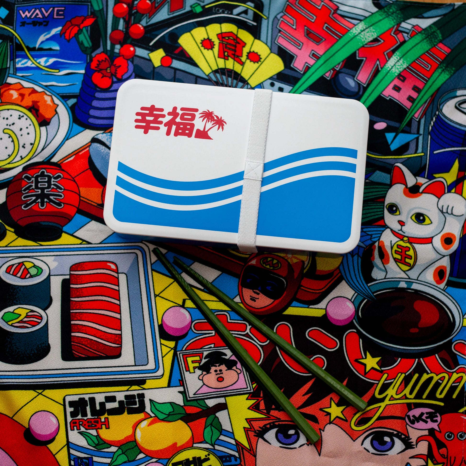 City Pop セット 弁当箱 箸 風呂敷 レトロデザイン Bento&co シティポップ