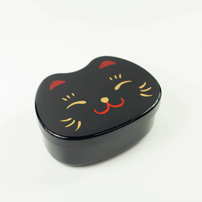 顔のお弁当箱 黒猫