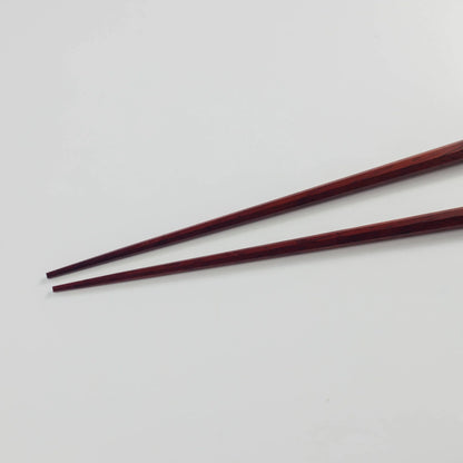 Miyama 八角箸 紅紫檀 全体 — 深みのある赤茶色が美しい天然木の八角箸
