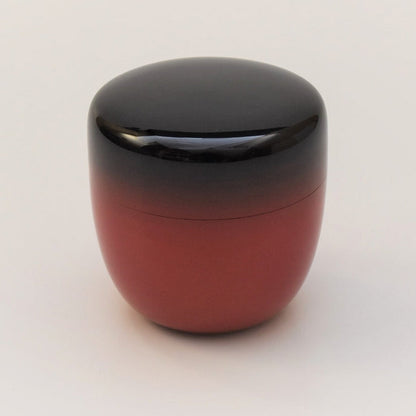 山中塗　中棗 曙塗 黒朱 切合口 桐箱入