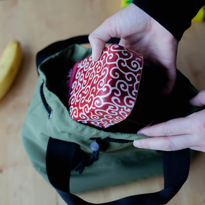 巾着にもなるランチバッグ | グレー