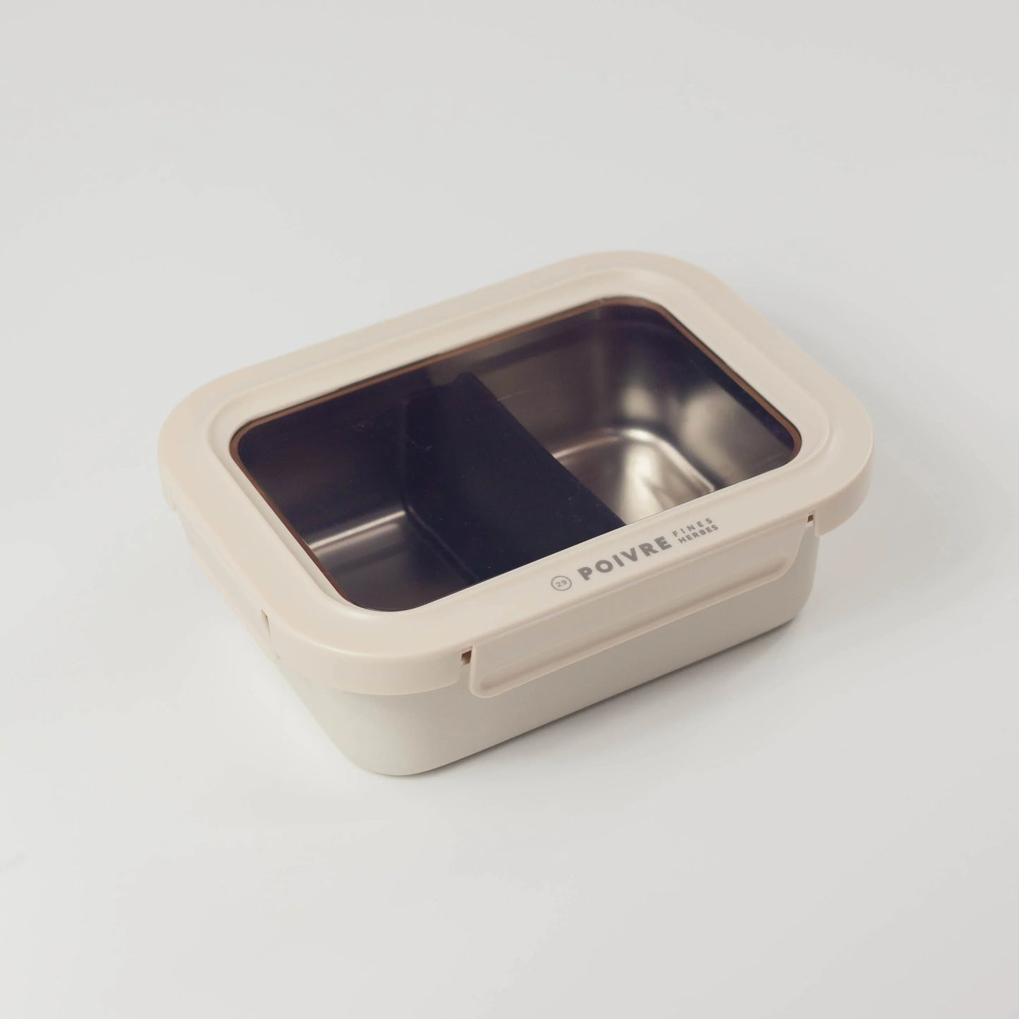 ポワブル ステンレス4点ロックランチコンテナ L ネイビー