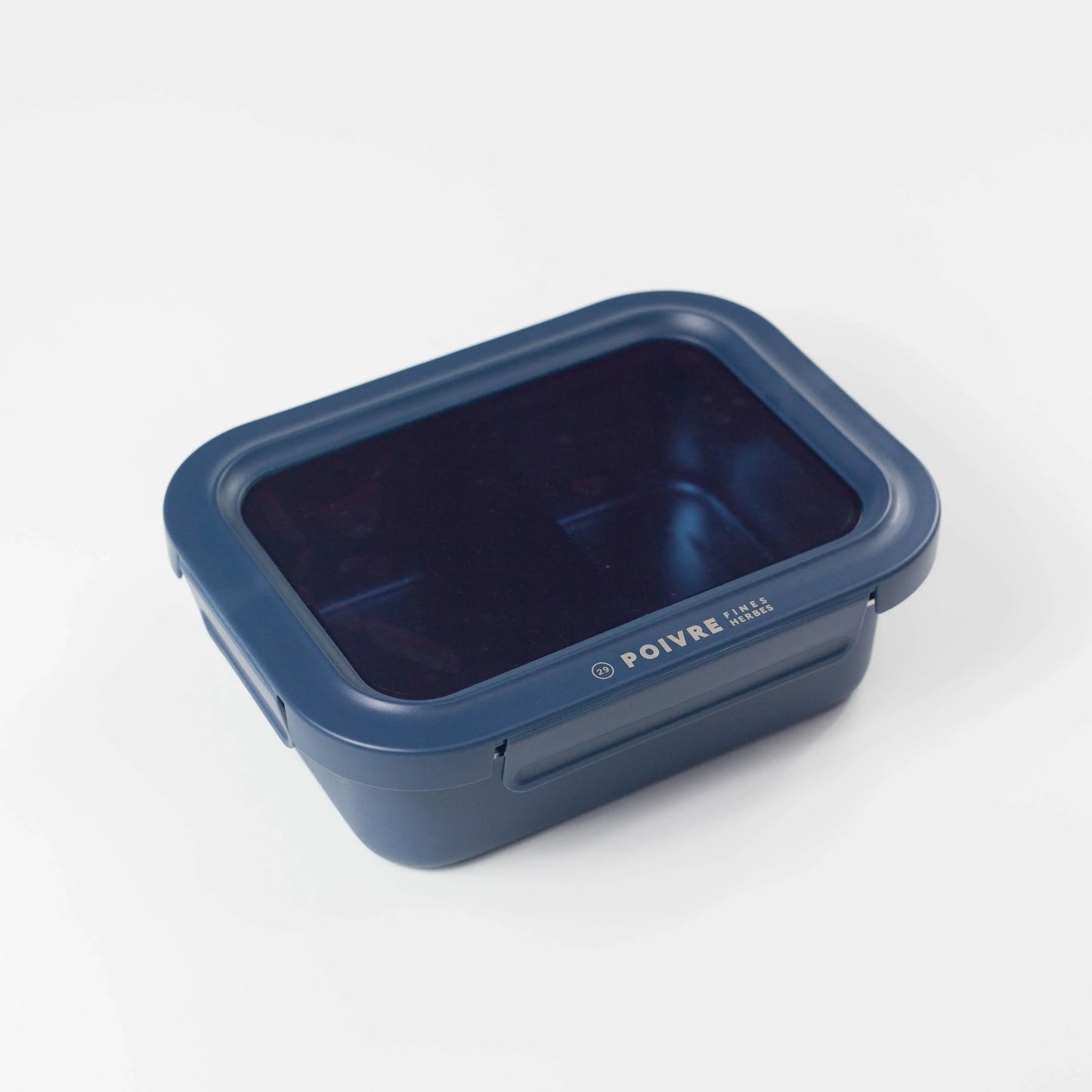 ポワブル ステンレス4点ロックランチコンテナ L ネイビー