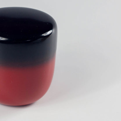 山中塗　中棗 曙塗 黒朱 切合口 桐箱入