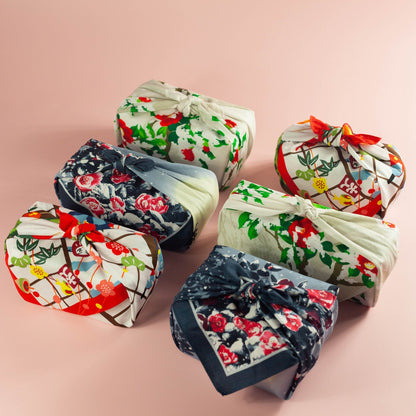 風呂敷 三毛猫みけのゆめ日記 :みけの初夢 50cm