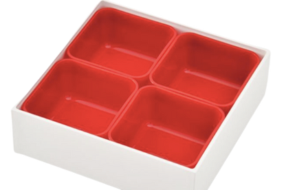 仕切り小鉢（18.0重箱用）４個セット Red
